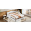 Lit de jour en bois avec lit gigogne simple, lit de jour extensible avec deux tiroirs de rangement-1168297636