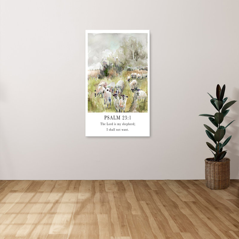 "Psalm 23: 1" par Carol Robinson, reproduction sur toile, H 40 po x l 24 po x P 1,5 po
