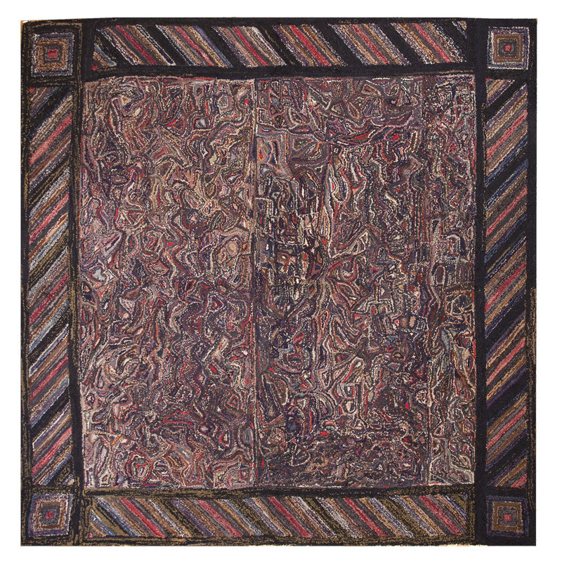Tapis antique américain crocheté American Allover