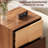 19.7"W Contrasting Color Solid Wood Nightstand