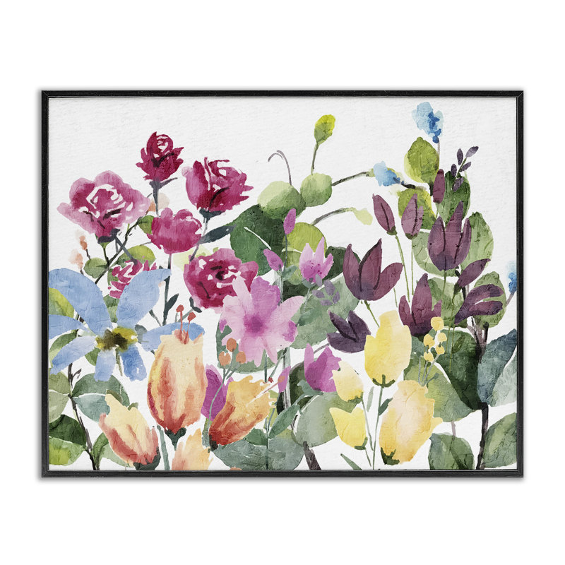 Art floral par Kim Allen bg-213, Giclée encadrée noir minuit, H 11 po x l 14 po