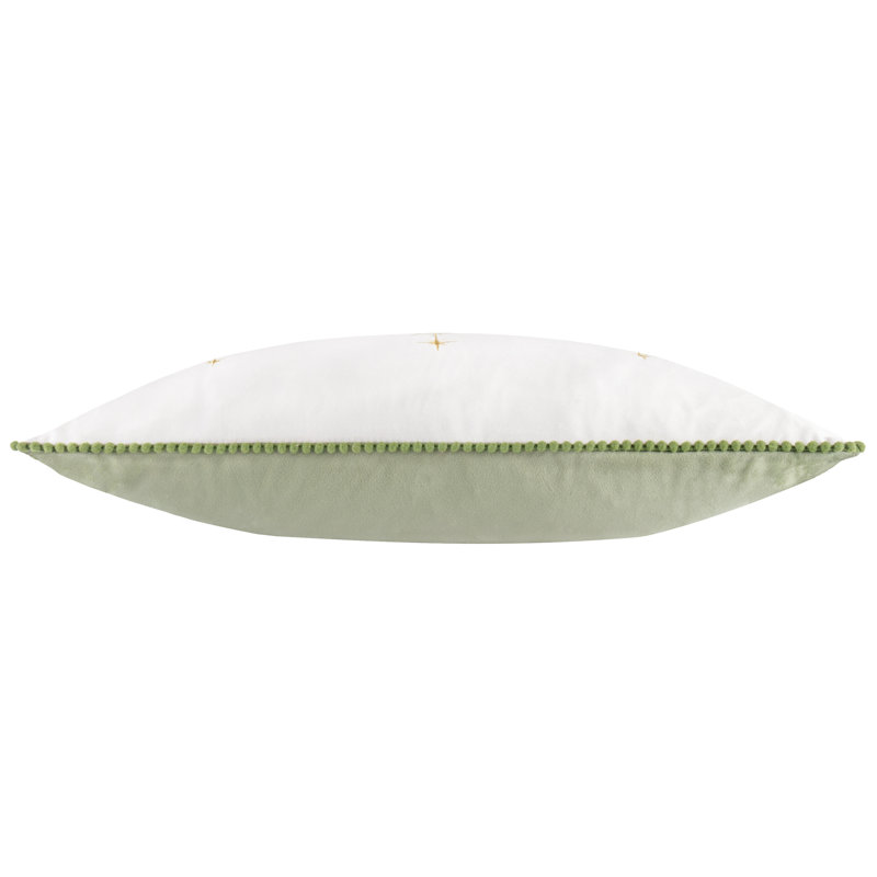 Abstract Green Rectangular Cushion, Feather