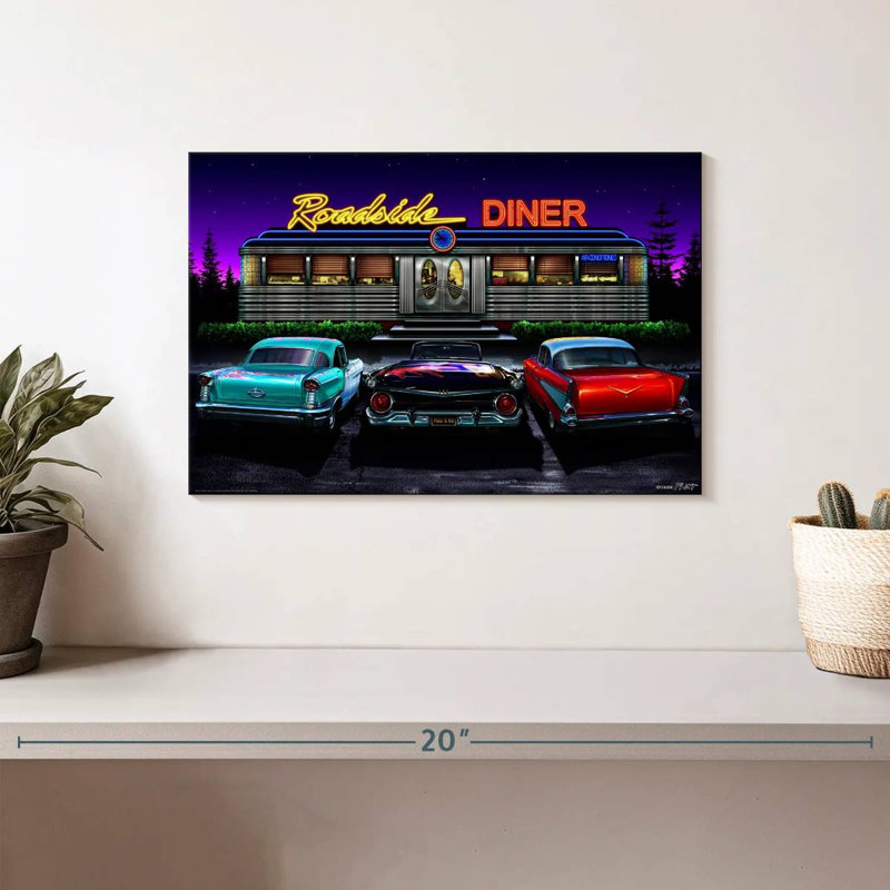 Mehar Roadside Diner, 8" H x 12" W