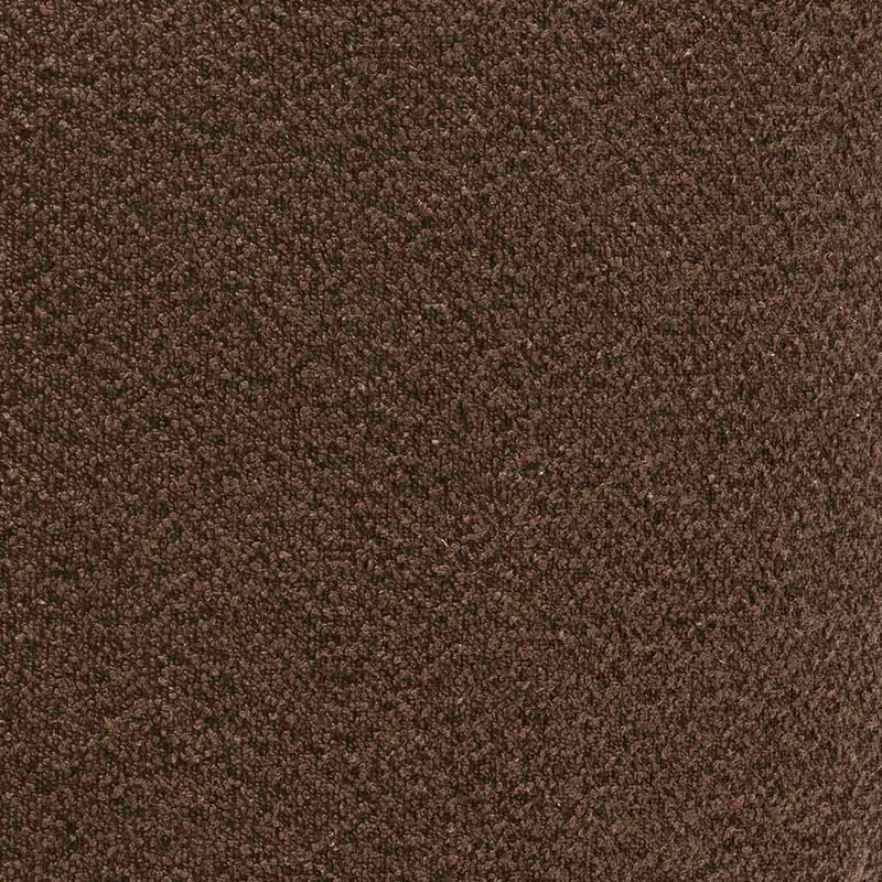 Upholstered Barrel Chair, Brown Boucle