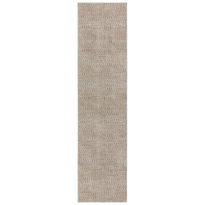 Tapis beige / gris Hockney Dots, Tapis de couloir 2 pi 6 po x 10 pi