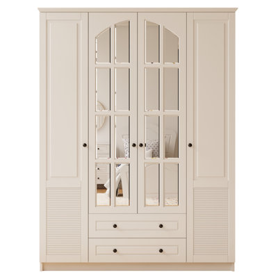 Lechlade 4 Door Manufactured Wood Wardrobe