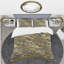 Ensemble de housse de couette de style mid-century à lignes pointues et ondulations-40702026