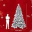 Arbre de Noël artificiel épinette enneigé avec lumières incandescentes blanc chaud et support pliable, arbre de Noël enneigé-1073432485
