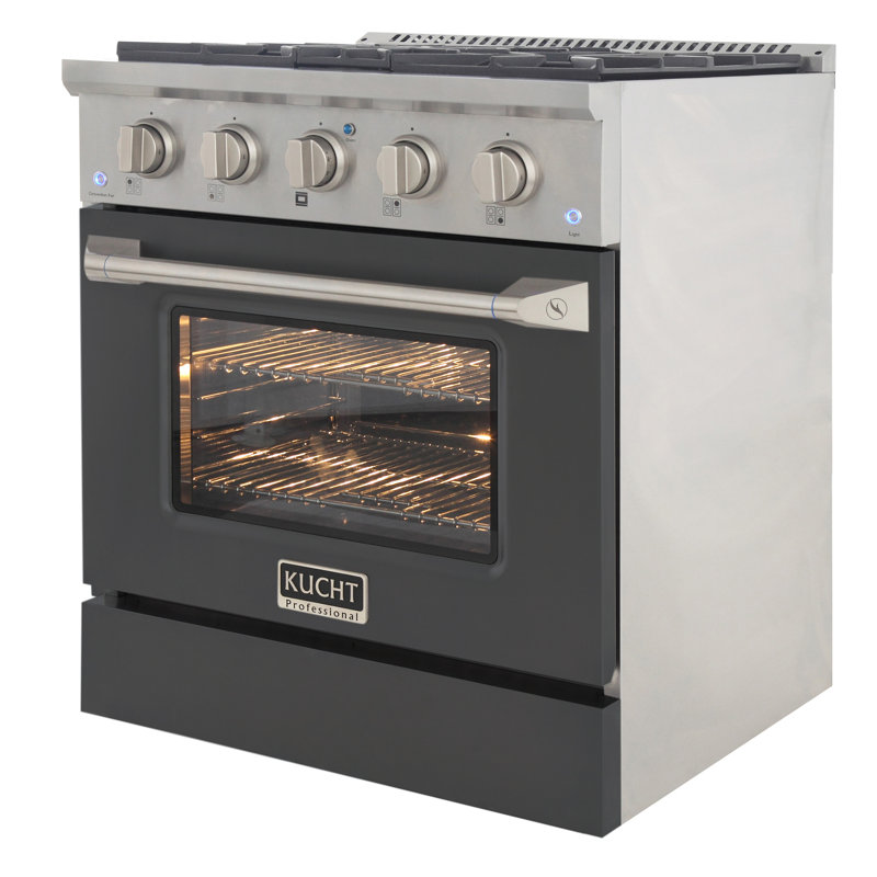 30" 4.2 Cu. ft. Freestanding Gas with Convection Oven, Natural Gas, Cement Gray