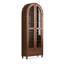 Vitrines en bois massif noisette + verre-120539002