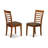 5 Piece Dining Set Includes a Square Dining Room Table with Butterfly Leaf and 4 Linen Fabric Kitchen Chairs, Saddle Brown-1936789324