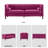 78''  Wide Velvet Tufted Square Arm Sofa-1301436042