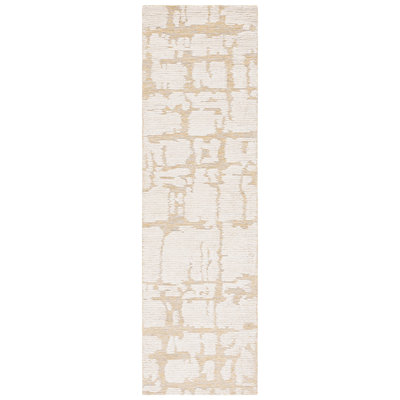 Martha Stewart 4533 Hand Tufted Wool/Cotton Rug in Gold/Ivory