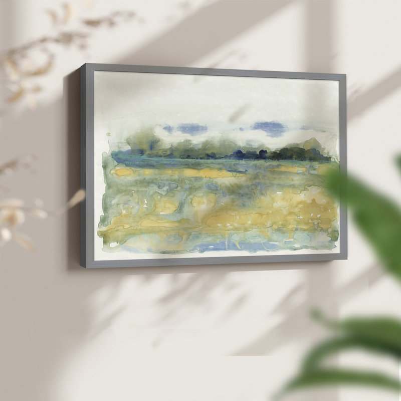«Flowing Landscape I», reproduction encadrée, H 8 po x l 10 po, Gris