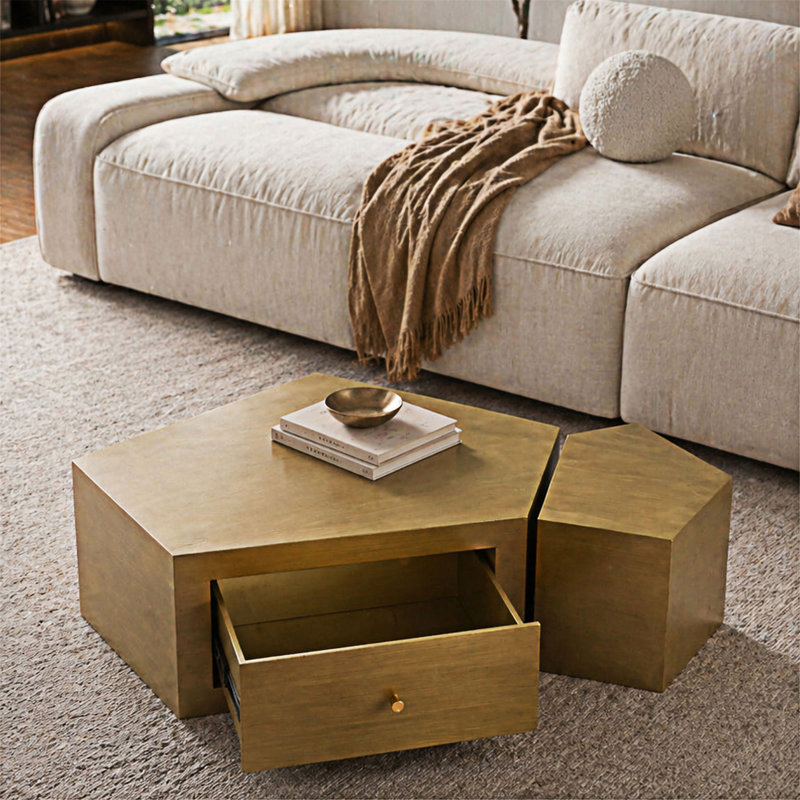 Ensemble de 2 tables basses gigognes