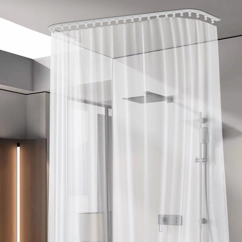 Goti Stainless Steel Aluminum 1'' to Curtain Track/Rail, 0.91'' H X 144.09'' W X 0.79'' D