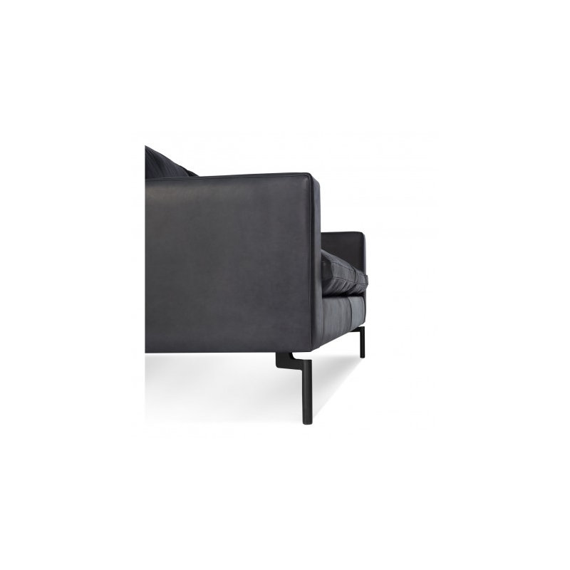 New Standard Sofa, 32" H x 78" W x 35" D, Granite Genuine Leather