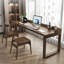 Bureau rectangulaire en bois massif noyer clair-1171814104