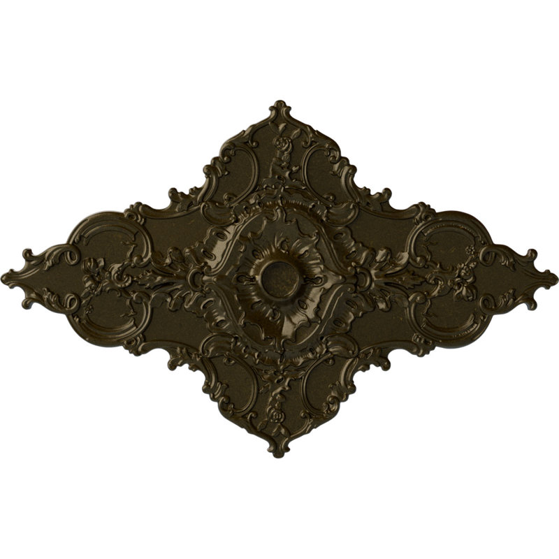 Médaillon de plafond Endurathane Galveston, P 51 po x P 3 5/8 po x P 3 3/8 po (convient aux auvents jusqu'à 5 7/8 po), finition brique réfractaire peinte à la main
