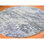 Tapis oriental noué à la main gris anthracite en laine et soie à motif abstrait 12 pi 1 po x 12 pi 1 po 1B1FD6ABB1E041A1AD12A2D4A4CA6C82