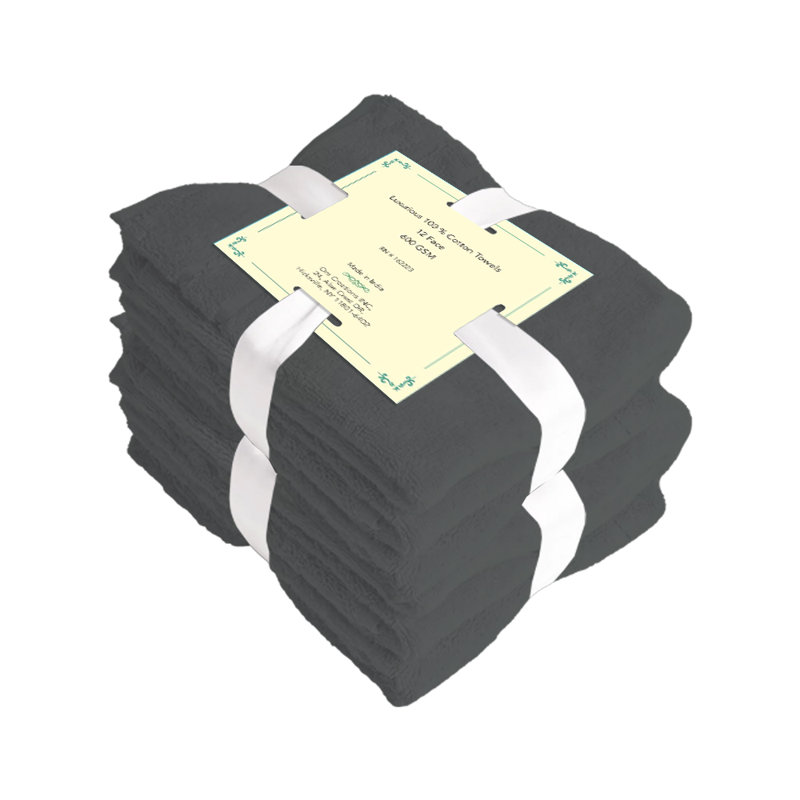 100% Cotton Washcloth, Gray