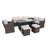 Messinger Wicker 7 - Person Patio Conversation Set with Cushions-1265153887