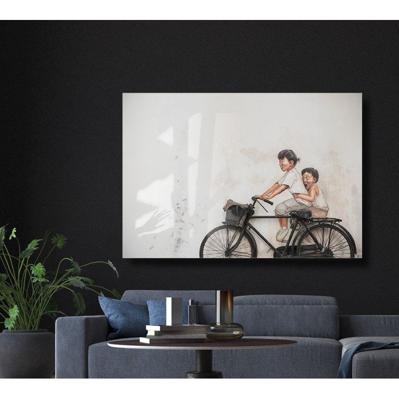 Peinture décorative en verre trempé Banksy, 11,8 po x 17,7 po | 100% verre trempé, épaisseur: 0,2 pouce | Superbe œuvre d'art pour la décoration intérieure, cadeau unique, ajoute une touche moderne à n'importe quel espace