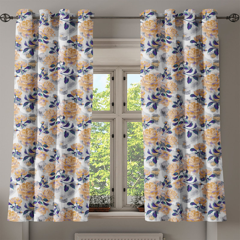 Semi Sheer Curtain Pair