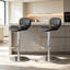 Chaise d'appoint noire et argentée (dossier de 2)-38804060