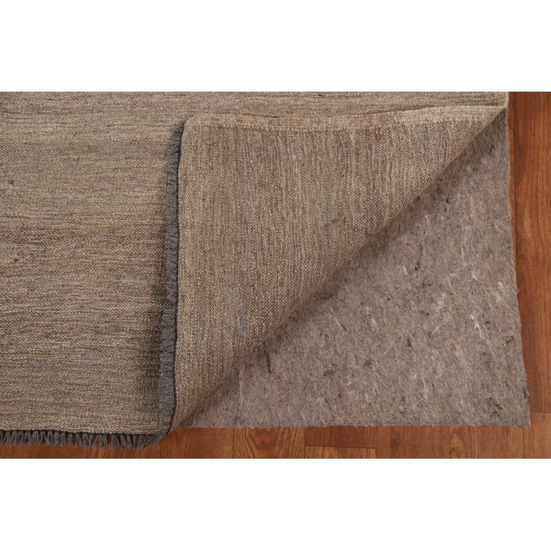 Grey Wool Kilim Modern Area Rug 5x6
