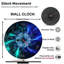Horloge murale ronde en bois 10 po, mouvement à quartz silencieux, imprimé UV, à piles-829625026