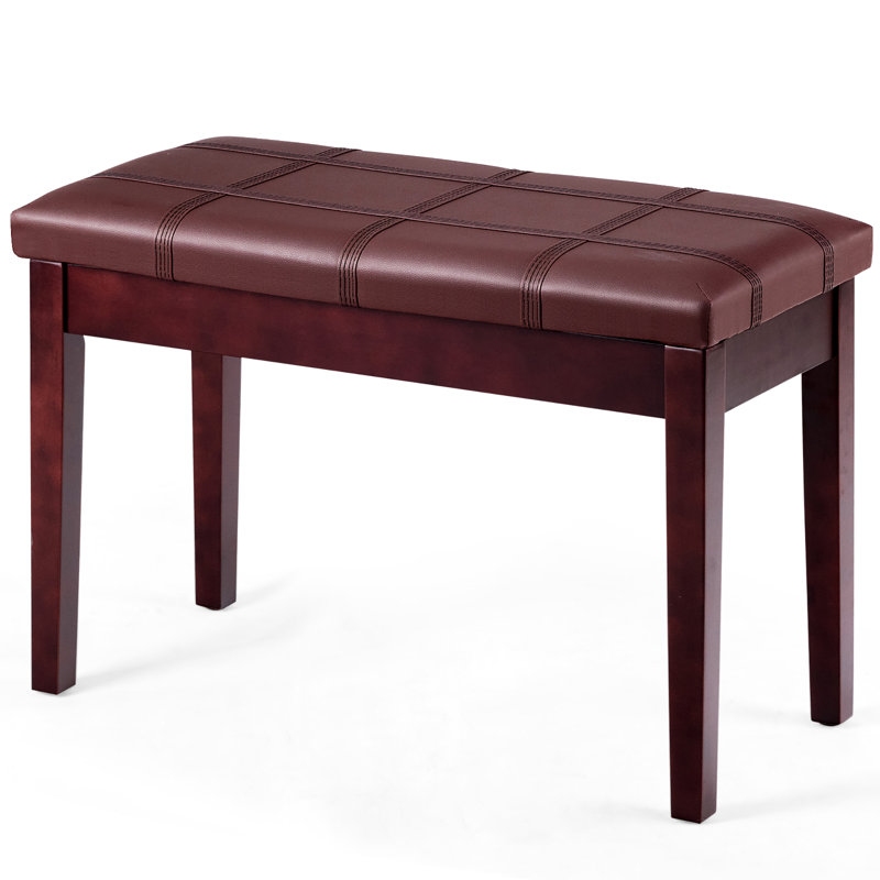 Faux Leather Upholstered Storage Bench, Brown