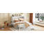 Grand lit escamotable avec port USB et tablettes amovibles de chaque côté, lit escamotable en pin massif pour bureau personnel, chambre d'amis, blanc-1941266389-1941266391