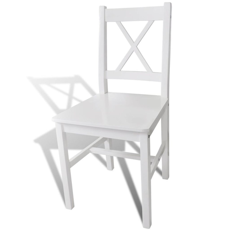 Chaise de salle à manger, Blanc, 2