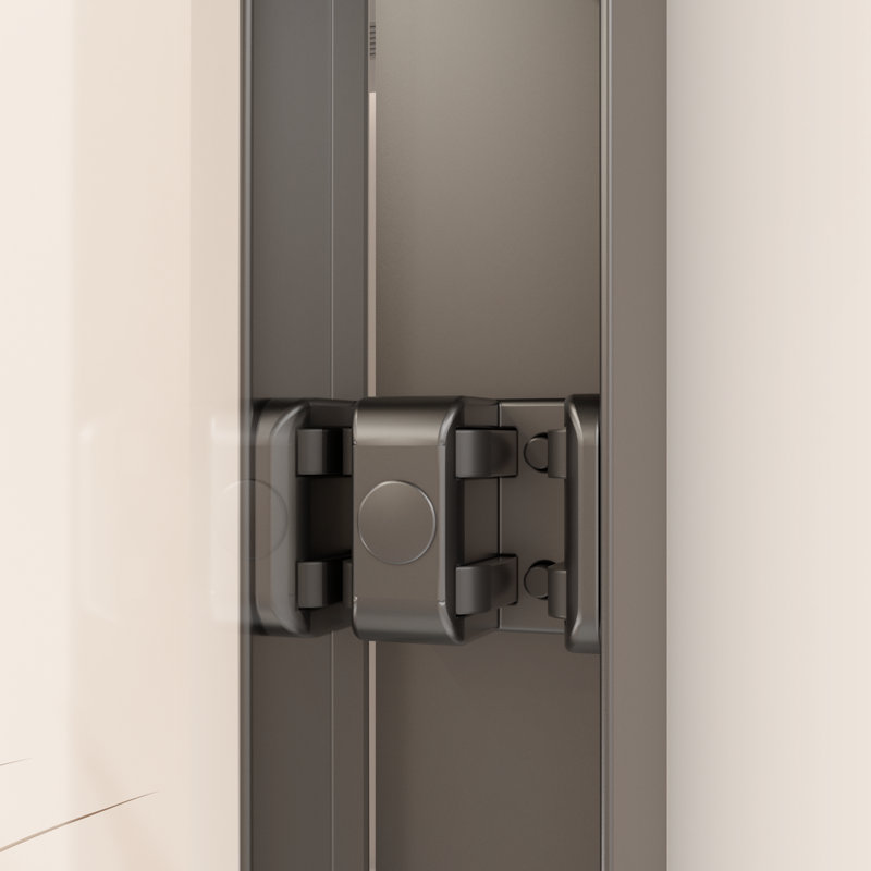 Porte de baignoire coulissante double semi-sans cadre l 56-60 "x H 58", verre trempé Sgcc 1/4 ", noir mat