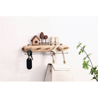 Portemanteau mural autoportant à 5 crochets Clodean