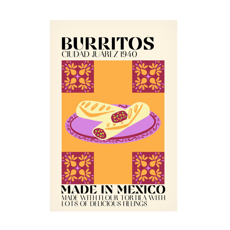 Art sur toile Gaec Studio Burritos, H 19 po x l 12 po x P 2 po