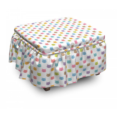 Box Cushion Ottoman Slipcover