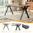 63" Rectangle Dining Table, Farmhouse Kitchen Table For 4-6 People