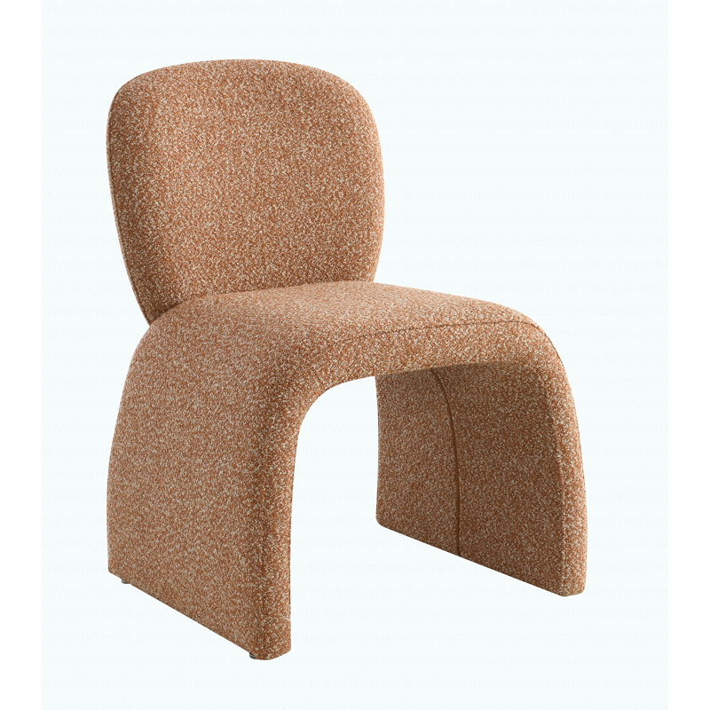 Chaise d'appoint moderne en tissu brun (ensemble de 2)