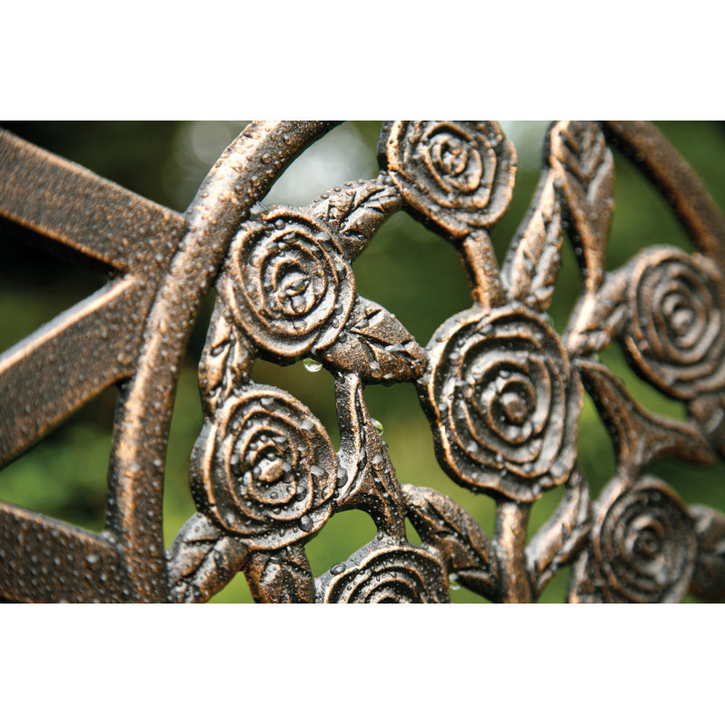 Aamari Rose Insert Steel Bench, Bronze