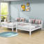 Lit superposé double en bois avec tablettes de rangement-894417310-959868610