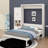 Queen-Sized Murphy Bed With Versatile Side Cabinet Including Storage Shelf And Desk Area