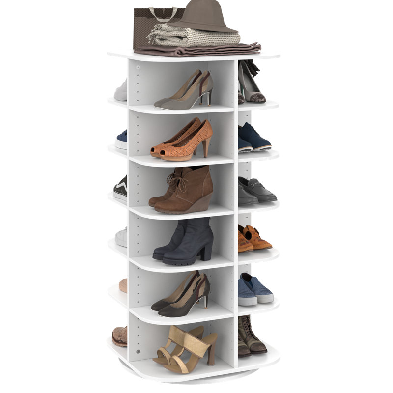 Rotating Adjustable 20-shelf Shoe Organizer Tower