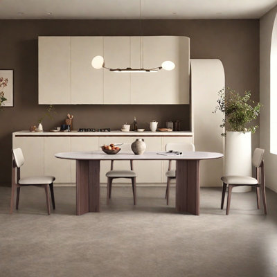 Retro fashion practical dining table and chair