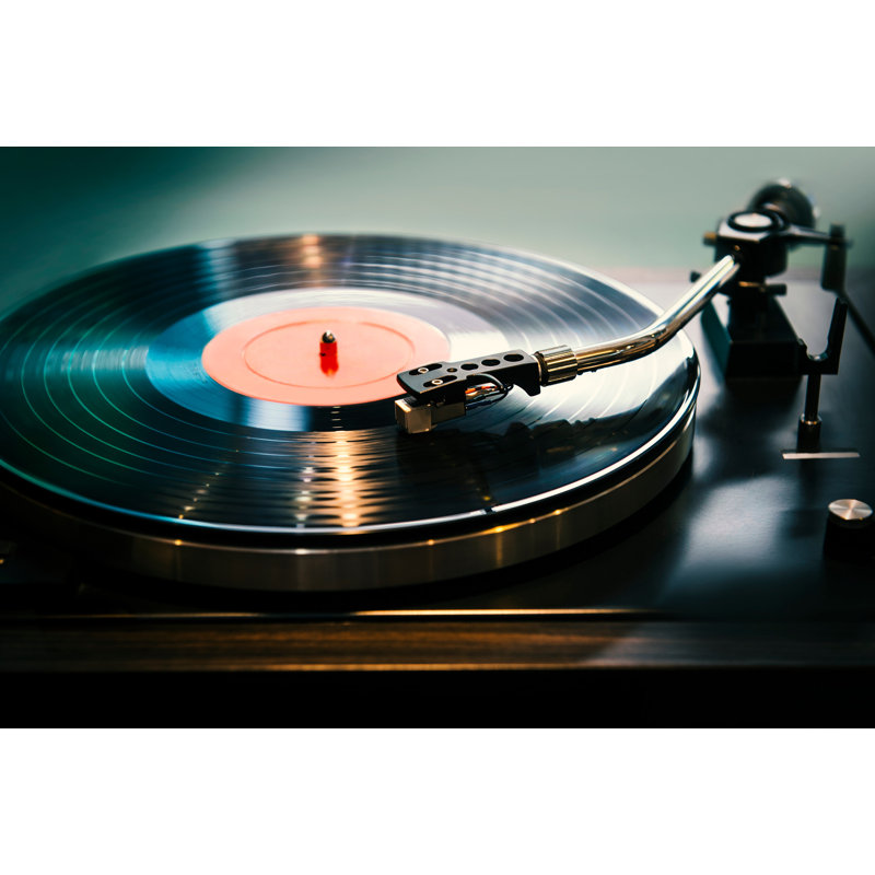 Disque vinyle, tourne disque, classique, rétro, H 24 po x l 36 po x P 1,5 po
