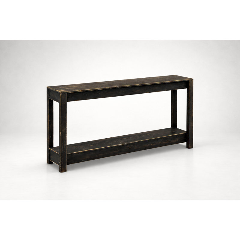 Console en bois massif 60 po Collins, Noir