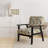 Hulten Velvet Geometric Armchair - Polka Dot Velvet Accent Chair-1985701553-1958668110