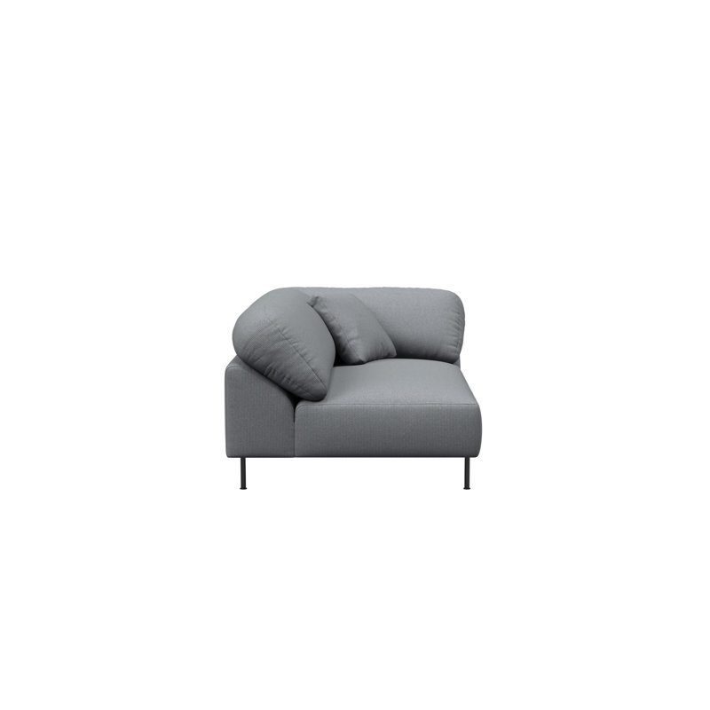 Collar Open End Right (Arm Left), Left Hand Facing, Polyester, Light Gray