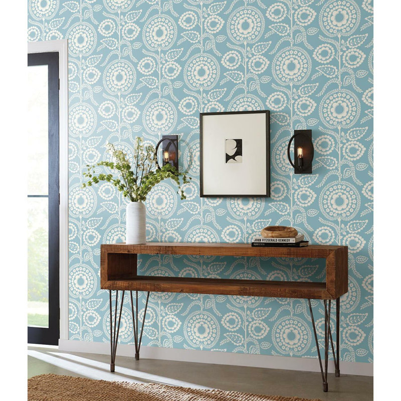 Rouleau de papier peint adhésif L 27 pi x l 27 po Pomegranate Bloom, clair
